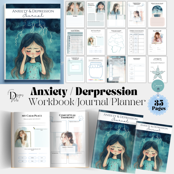 Anxiety Worksheet Journal Templates